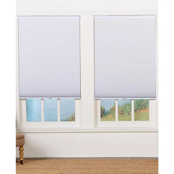 Cut-to-Width White Cordless Blackout Cellular Shade - 23 in. W x 48 in. L