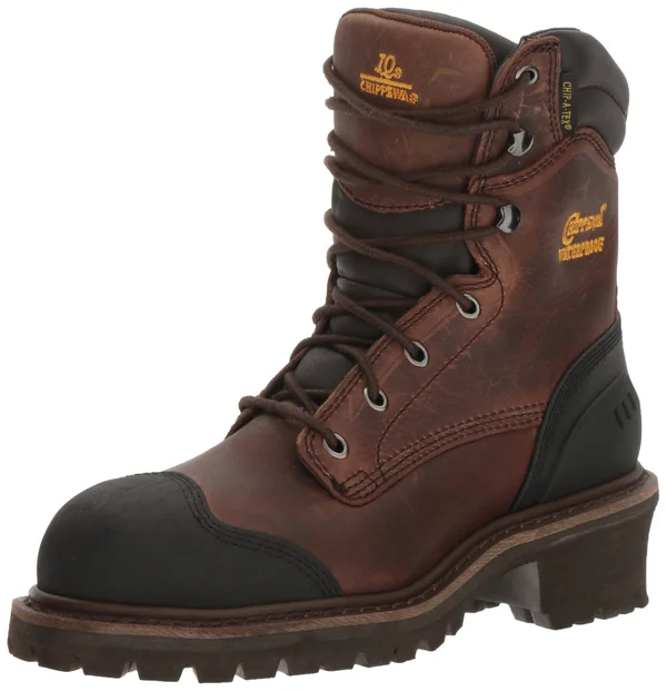 Chippewa Men's 8-Inch Waterproof Composite Toe Logger Boots