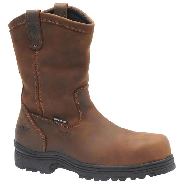 Carolina Mens Waterproof Composite Toe Wellington - Brown