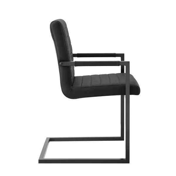 Savoy Vegan Leather Dining Chairs Set of 2 Gray Modway