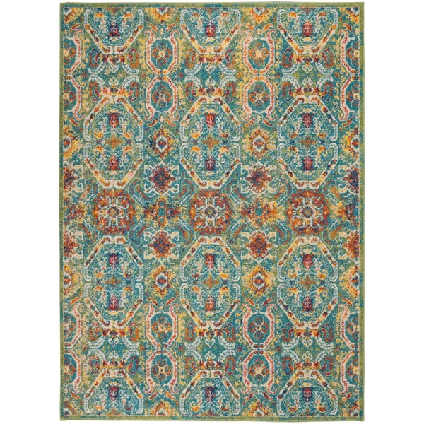 Nourison Allur ALR05 Area Rug, Red Multicolor, 9& x 12&