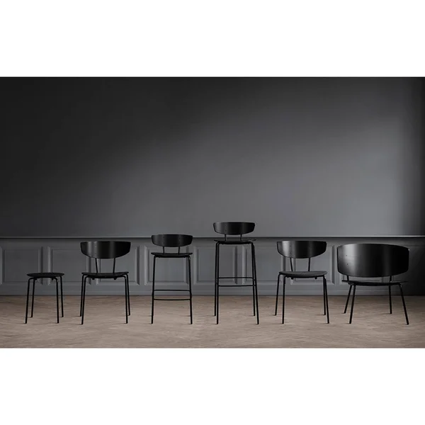 Ferm Living Herman Bar Stool - Black - Low