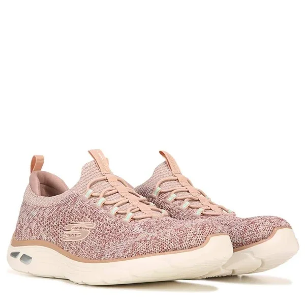 Skechers Women's Empire D&Lux Sharp Knit Slip on Sneakers (Rose) - Size 6.5 M