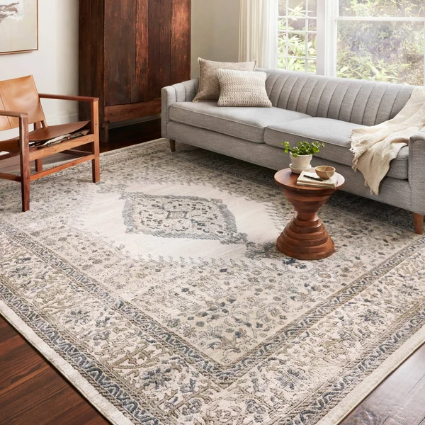 Alexander Home Josefina Diamond Medallion Traditional Rug - 2&8x22 x 10&6x22 - Oatmeal - Ivory