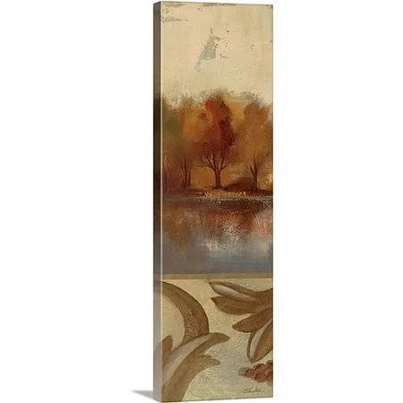 Canvas on Demand 'Spring Lake Panel I' by Silvia Vassileva Painting Print on Canvas - Red