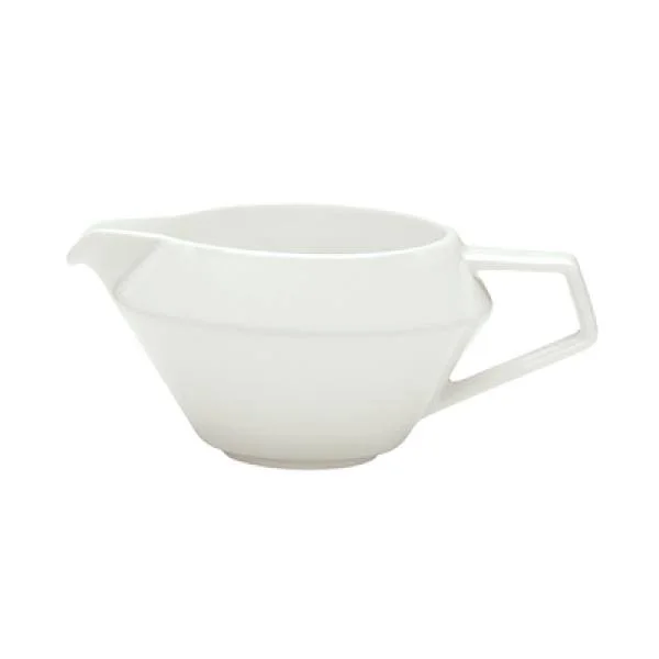 Schonwald 9403810 Connect 3.75 oz. Continental White Porcelain Sauce Boat - 12/Case