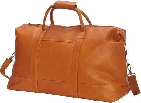 Edmond Leather Deluxe Weekender Duffle Bag - 24.5 x 14.5 x 9"