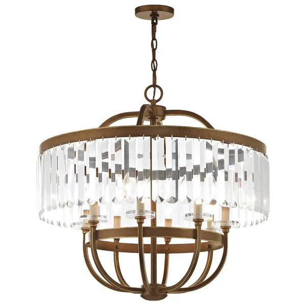Livex Lighting 50549-64 Ashton 8-Light Chandelier, Hand Painted Palacial Bronze
