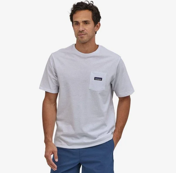 Patagonia M&s P-6 Label Pocket Responsibili-Tee Hawk Gold - Xs