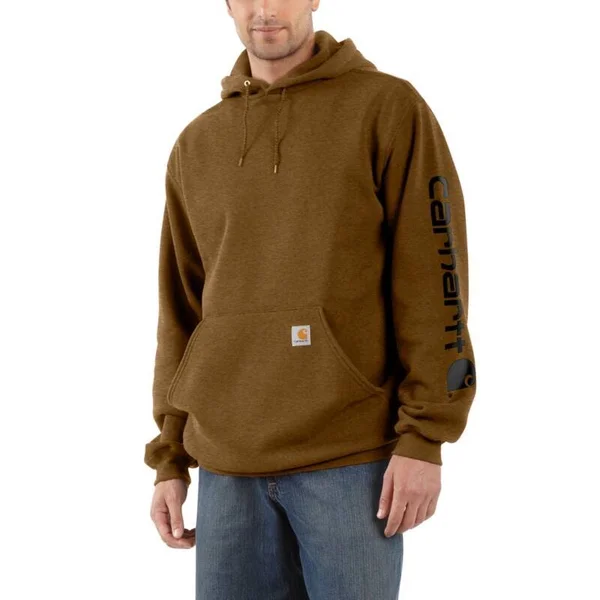 Carhartt Loose Fit Midweight Logo Sleeve Graphic Sweatshirt, Currant Heather