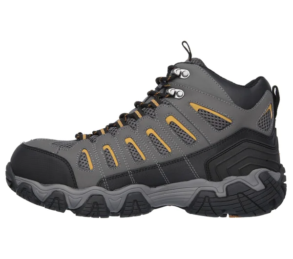 Skechers Men's Work Blais Bixford Steel Toe Boot, Dark Gray