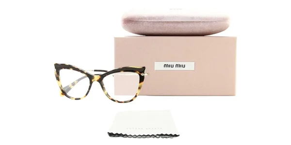 Miu Miu MU06PV Eyeglasses - Light Havana (VIF1O1)