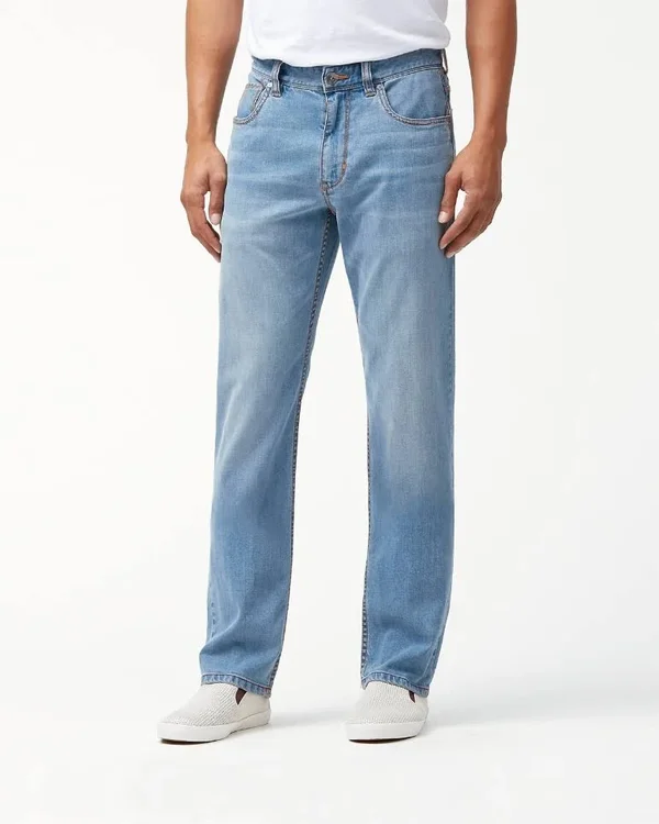Tommy Bahama Men's Sand Drifter Authentic Fit Jeans - Light Indigo Wash - Size 40 x 34
