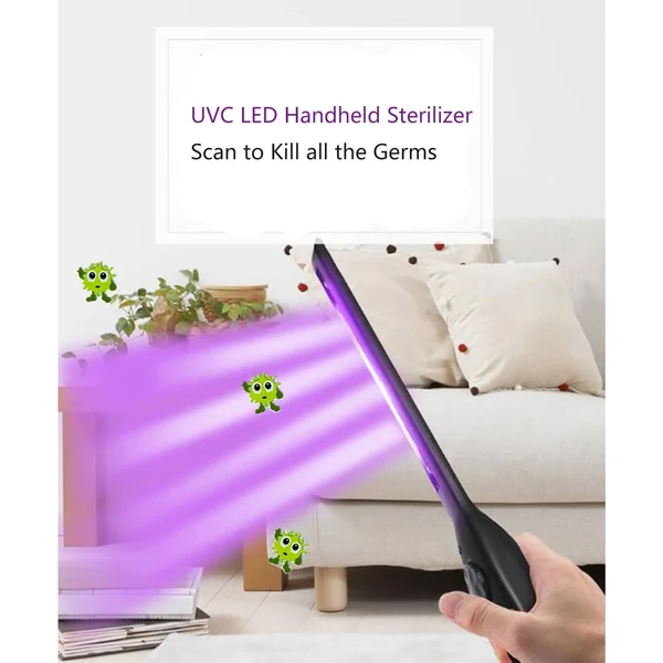 Global Pronex UV Light Sanitizer Wand Ultra Powerful Ultraviolet UVC Clean Lamp Rechargeable and Portable for Home and Travel