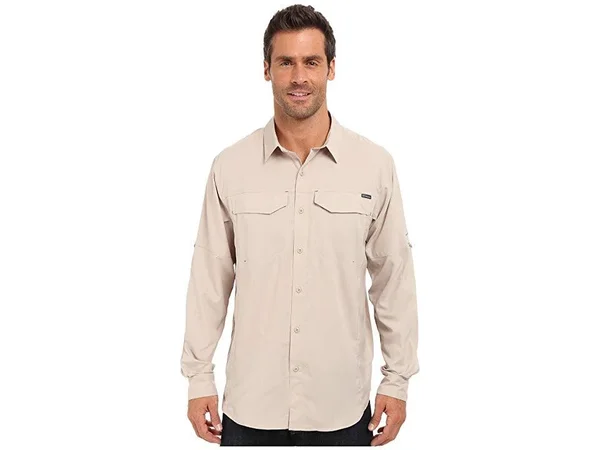 Columbia Men's Silver Ridge Lite Button Up Long Sleeve Shirt, Size: XL, Fossil