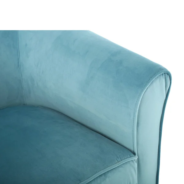 Cecilia Velvet Swivel Club Chair - Blue - Christopher Knight Home