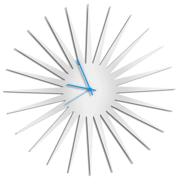 Metal Art Studio MCM Starburst Clock - White/Blue