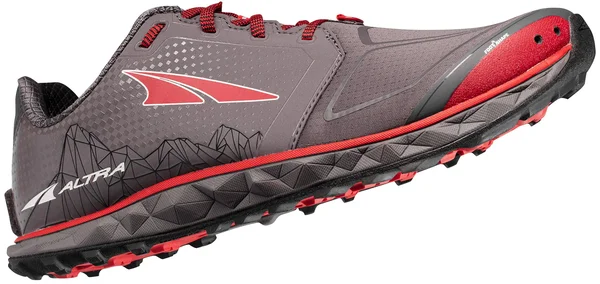 Altra Men's Superior 4 Trail Running Shoe, Gray/Red, 10.5