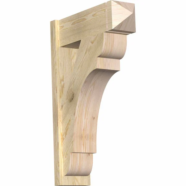 Ekena Millwork OUT08X24X36OLY03RDF 8x22W x 24x22D x 36x22H Olympic Rough Sawn Arts and Crafts Outlooker, Douglas Fir