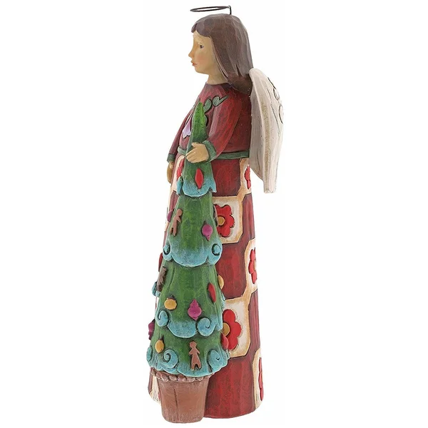 Jim Shore Folklore Angel with Tree Christmas Figurine 6001448