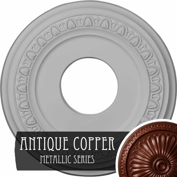 12 1/4x22OD x 4x22ID x 1 1/8x22P Jackson Ceiling Medallion (Brass)
