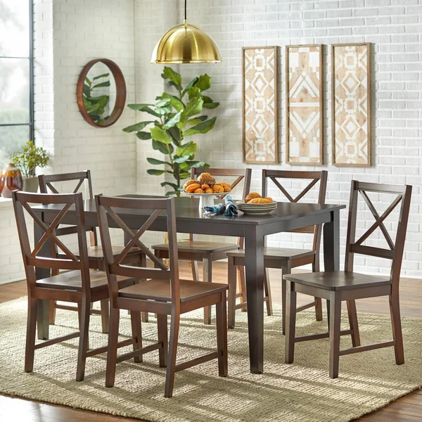 Virginia Cross-Back Chair, Set of 2, Black