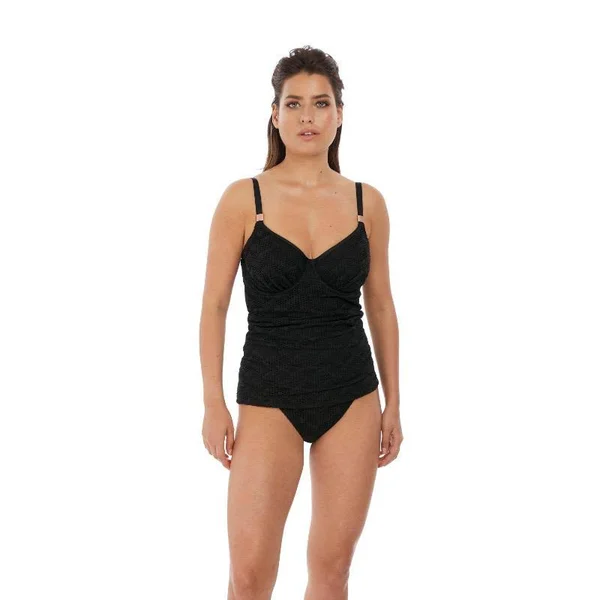 Fantasie Swim Marseille Tankini Swimsuit Black - FS6684BLK, Poinsettia - 40E Black