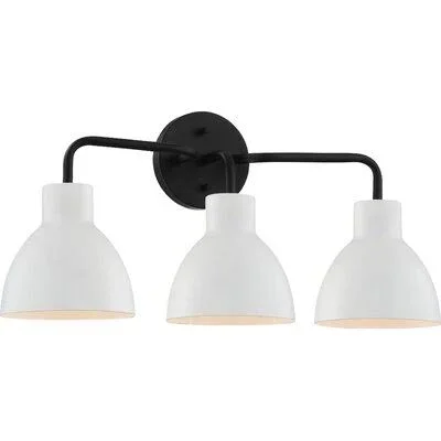 Behn 3-Light Dimmable Matte Black Vanity Light Wrought Studio