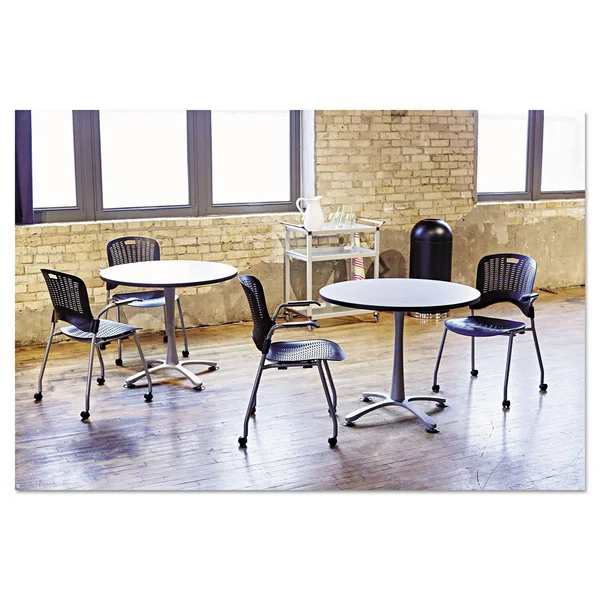 Safco Cha-Cha Sitting Height Table Base - X-Style, Steel, 29x22 High, Metallic Gray