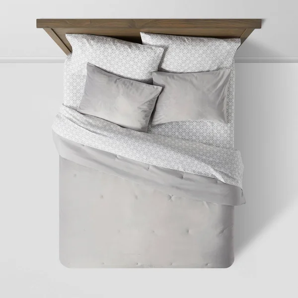 5pc Twin/Twin XL Vinton Velvet Comforter Set with Sheets Gray - Threshold