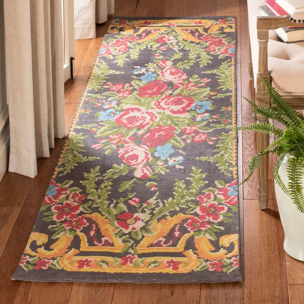 Safavieh 5& x 8& Clv-Classic Vintage CLV112F Grey - Rose Rug