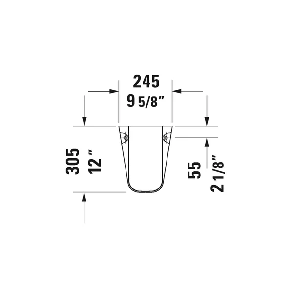 Duravit 08571800002 D-Code Siphon Cover White