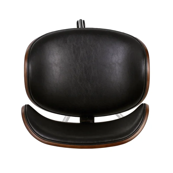 Christopher Knight Home Dawson Armless Office Chair, Midnight Black + Chrome + Walnut