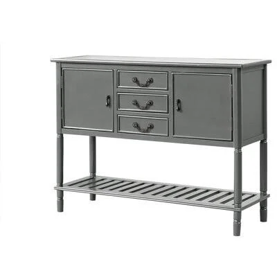 45‘’ Modern Console Table Sofa Table for Living Room with 3 Drawers - 2 Cabinets and 1 Shelf Darby Home Co Color: Gray