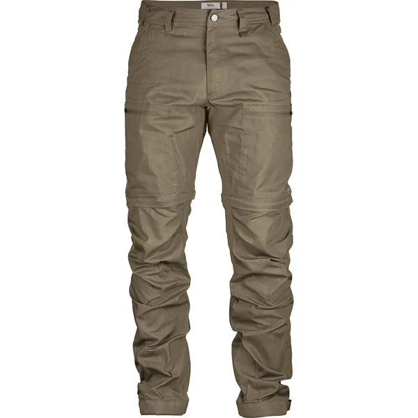 Fjallraven Abisko Lite Trekking Zip-Off Trousers Long Olive - Mens G-1000 Full-length Trousers, Size 48 - Color Light Olive