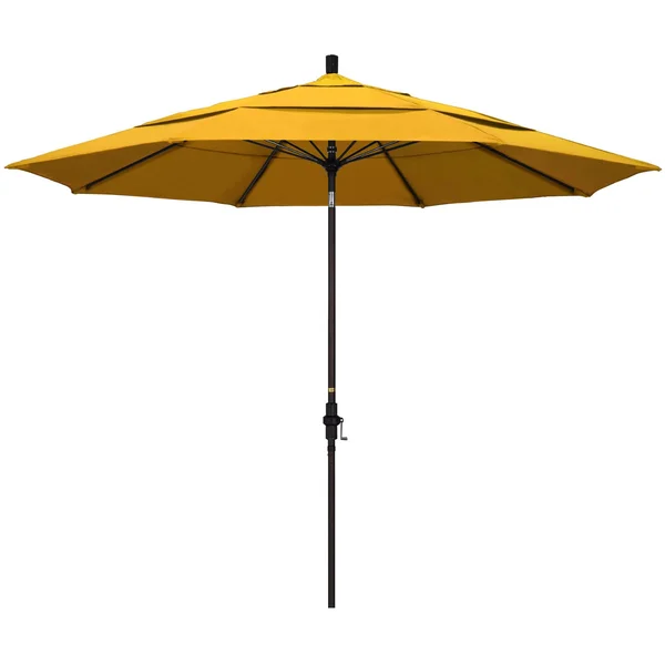 California Umbrella 11& Market Umbrella with Collar Tilt - Yellow