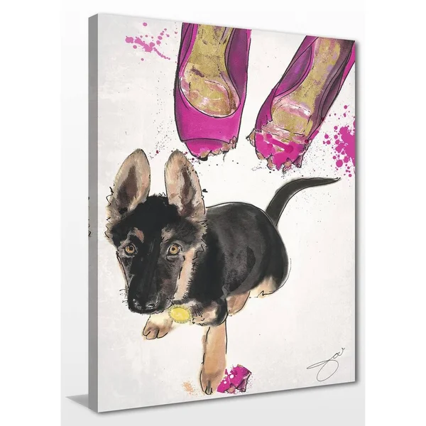 Picture Perfect International by Jodi 'New Shoes' Giclee Stretched Canvas Wall Art - 36 Inches x 48 Inches x 1.5 Inches