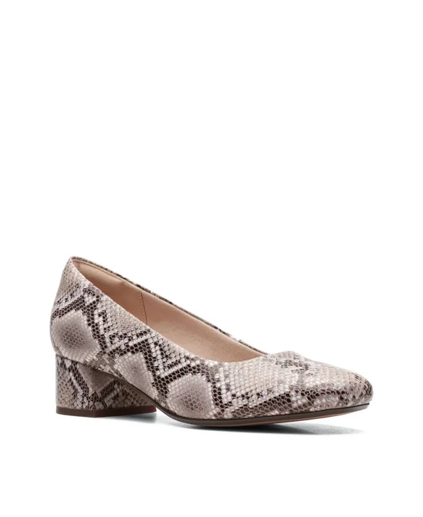 Clarks Women's Marilyn Leah Shoes - Natural Snake Synthetic
