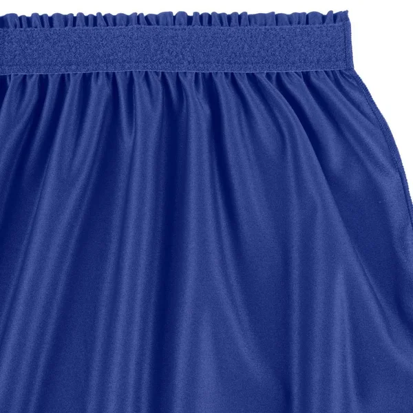 Snap Drape 5412EG29S3-572 Wyndham 17& 6x22 x 29x22 Royal Blue Shirred Pleat Table Skirt with Velcro Clips