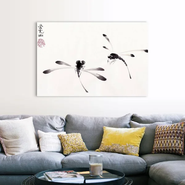 Dance of The Dragonflies, Canvas Wall Art, 60x40, Great Big Canvas