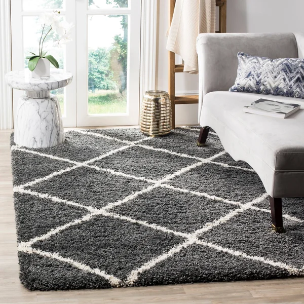 Safavieh Hudson Shag SGH281R Red - Ivory Rug 2&3x22 x 12& Runner