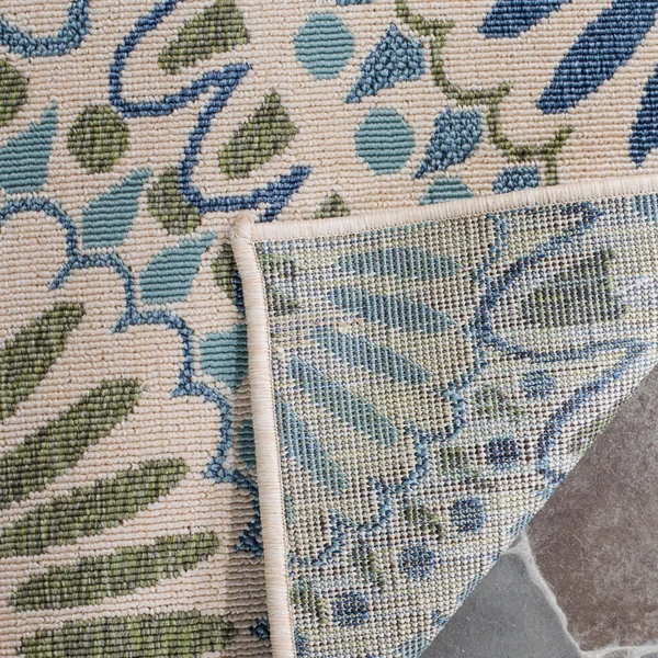 Safavieh Veranda VER091-0612 6&7x22 x 9&6x22 Cream - Blue Area Rug