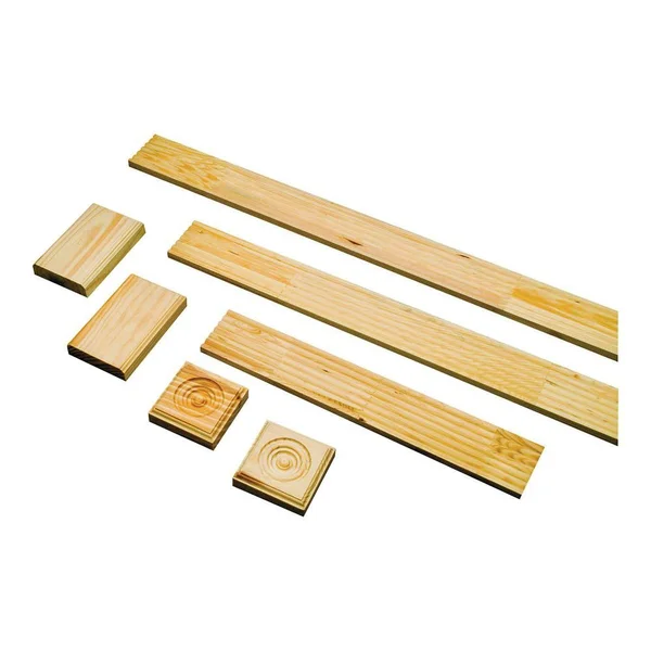 Waddell Fcs37 Door Casing Set - 3-1/4 in W, Pine Wood