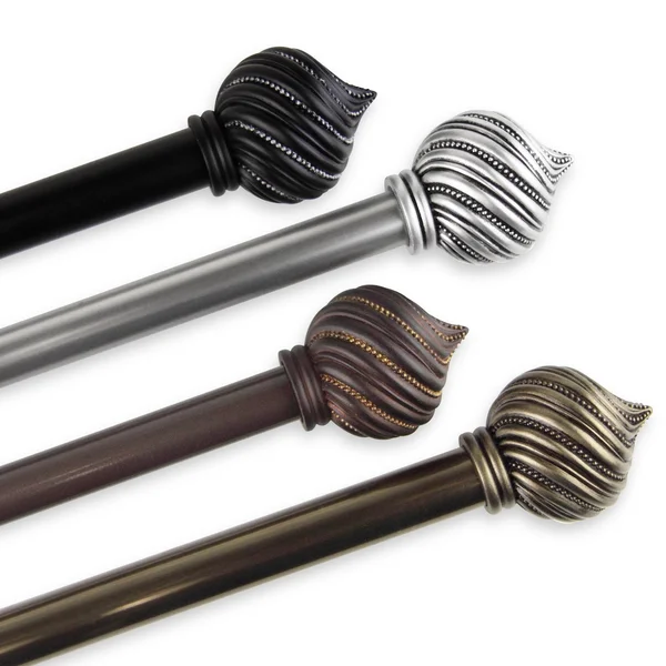 InStyleDesign Mya Adjustable Curtain Rod - 48 to 84 inch - Black