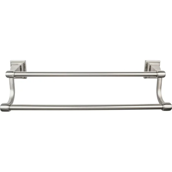 Top Knobs STK11BSN Stratton Bath 30x22 Double Towel Bar - Brushed Satin Nickel