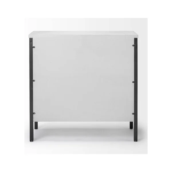 Mercana Savannah I Wood & Iron 2 Door Cabinet in White