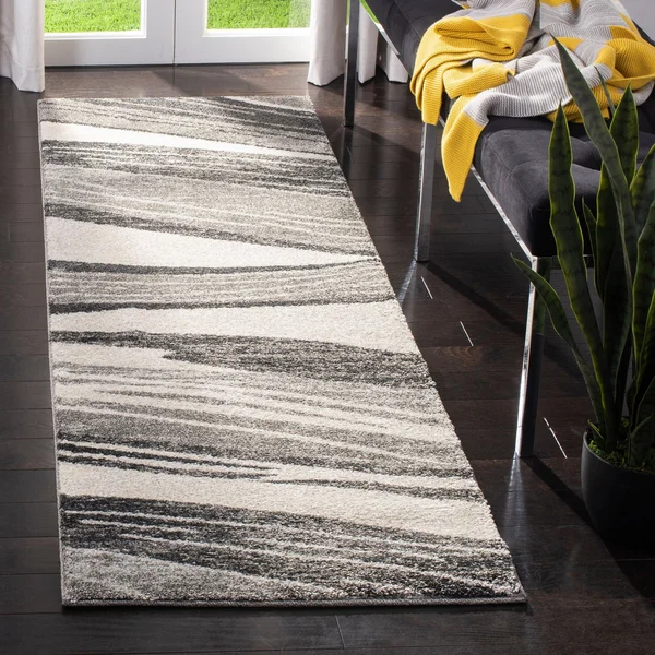 Safavieh Retro Light Grey & Ivory 2&-3x22 x 9& Rug