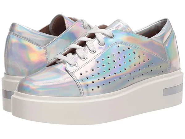 Women's Linea Paolo Kendra Platform Sneaker - Size 5 M - Metallic