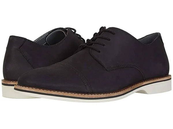 Clarks Men's Atticus Cap Toe Oxford, Size: 10, Black Nubuck