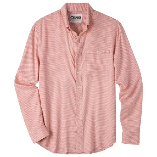 Mountain Khakis Men's Passport EC Long Sleeve Shirt, Summer Red